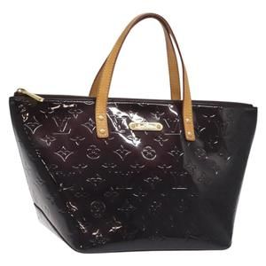 LOUIS VUITTON Monogram Vernis Bellevue PM Hand Bag Amarante M93585 Auth 131453